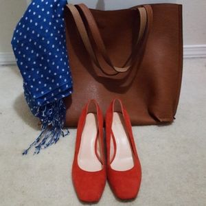J Crew Celia block heel pump size 9